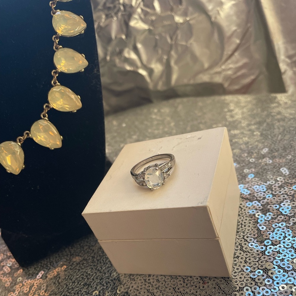 ‼️Coming Soon‼️ Opal Simulated Necklace & Ring Set - Picture 7 of 10